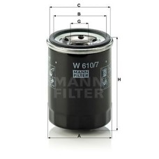 MANN-FILTER W6107 Масляный фильтр Hyundai I10/I20/ATOS 1.1/1.2