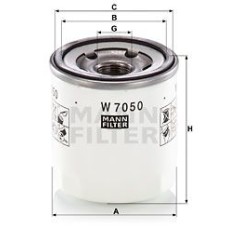 MANN-FILTER W7050 Фильтр масляный PSA/FORD 06- 2.2/2.4D