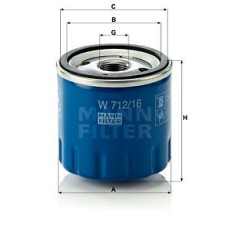 MANN-FILTER W71216 Фильтр масляный