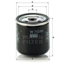 MANN-FILTER W71280 Масляный фильтр SAAB 9-3 (Serie I/YS3D), 9-5, 90, 9