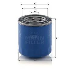 MANN-FILTER W8017 Масляный фильтр Hyundai ix20/i30/ix35/i40, Kia Sorento/ Sportage 10-