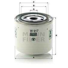 MANN-FILTER W917 Масляный фильтр Volvo C70 I 97-05, S40 I 95-01, V40